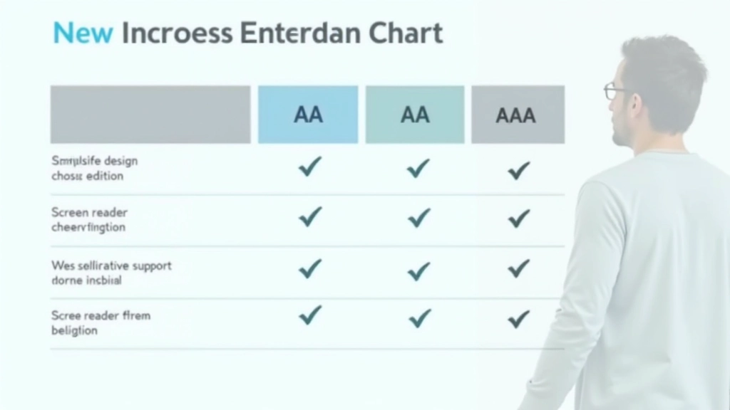 Visuele weergave van WCAG-niveaus A, AA en AAA met hun vereisten in stijgende complexiteit